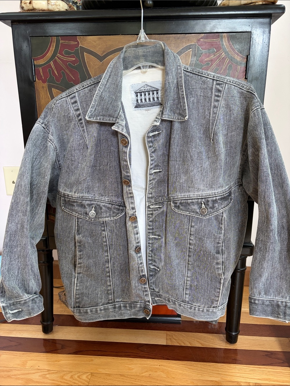 Jou Jou Grey Washed Denim Jacket
